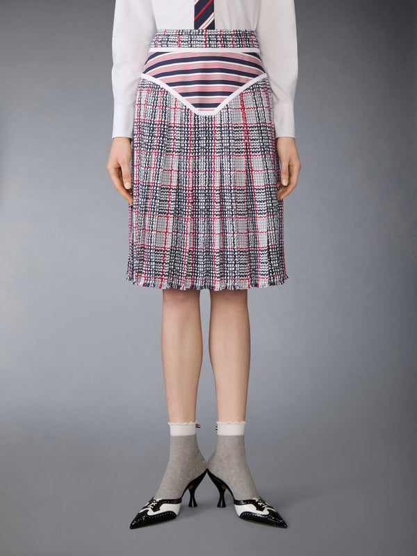 SUMMER TWEED TROMPE L’ŒIL BIKINI FRAYED SKIRT - image 1