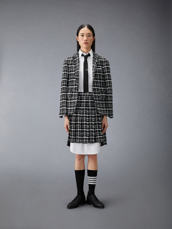 RIBBON TWEED PLEATED SKIRT WITH FRAY EDGE - image 5