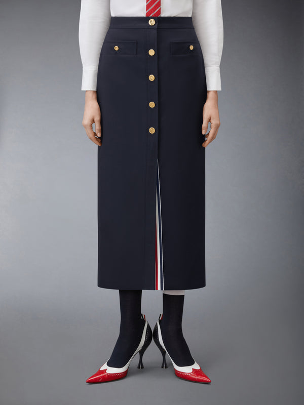 HOPSACK SUITING BUTTON FRONT SKIRT - image 1