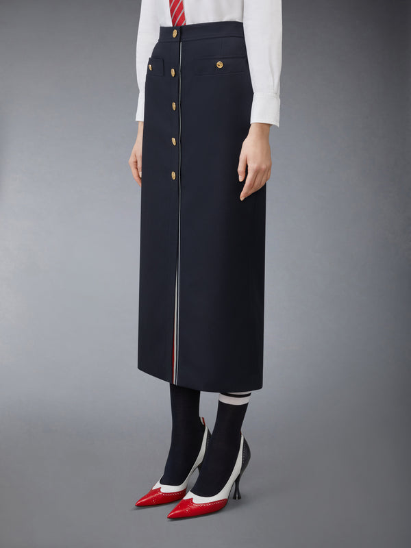 HOPSACK SUITING BUTTON FRONT SKIRT - image 2