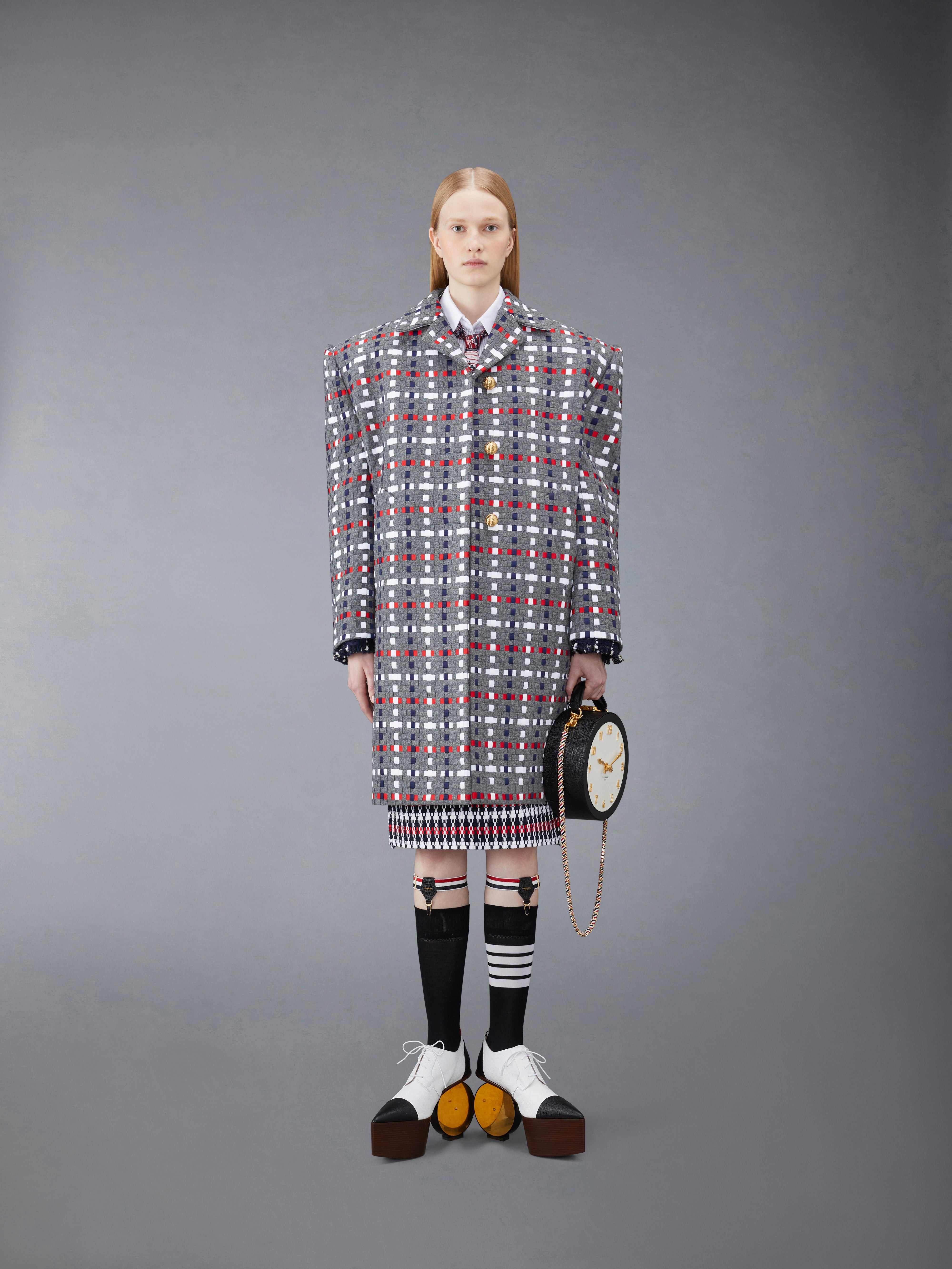 グログランツイードローウエストスカート | Thom Browne