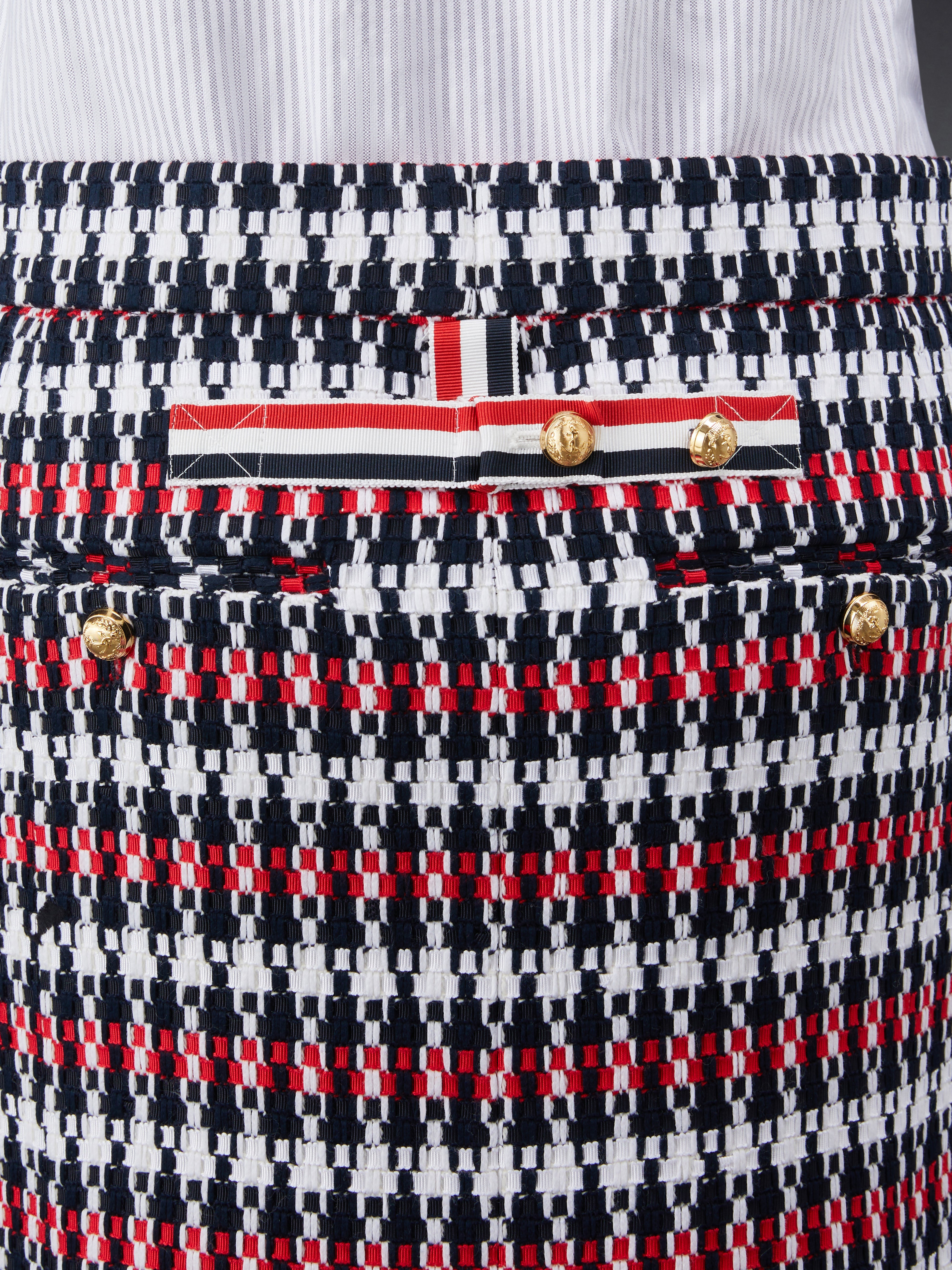 グログランツイードローウエストスカート | Thom Browne