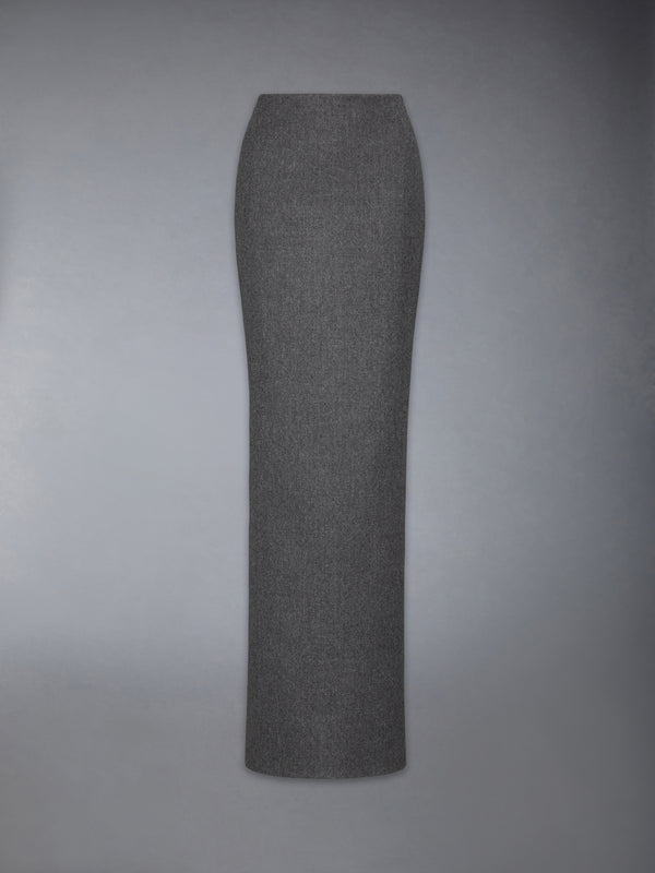 SOLID WOOL FLANNEL PENCIL SKIRT - featured image