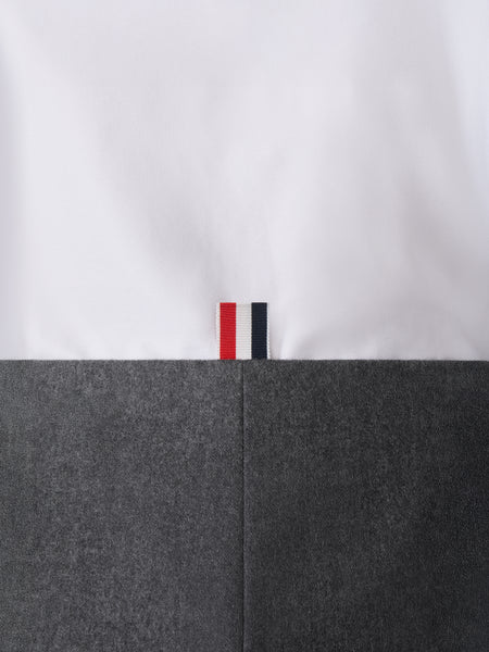 SOLID WOOL FLANNEL PENCIL SKIRT