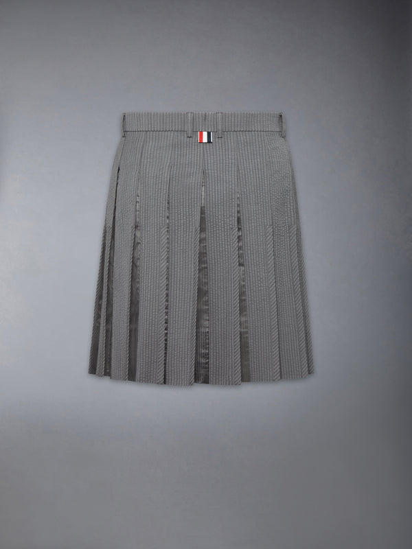 WOOL SEERSUCKER PLEATED LOW RISE PLEATED SKIRT - image 7