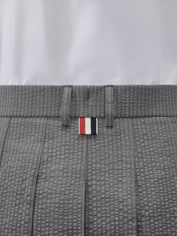 WOOL SEERSUCKER PLEATED LOW RISE PLEATED SKIRT - image 5