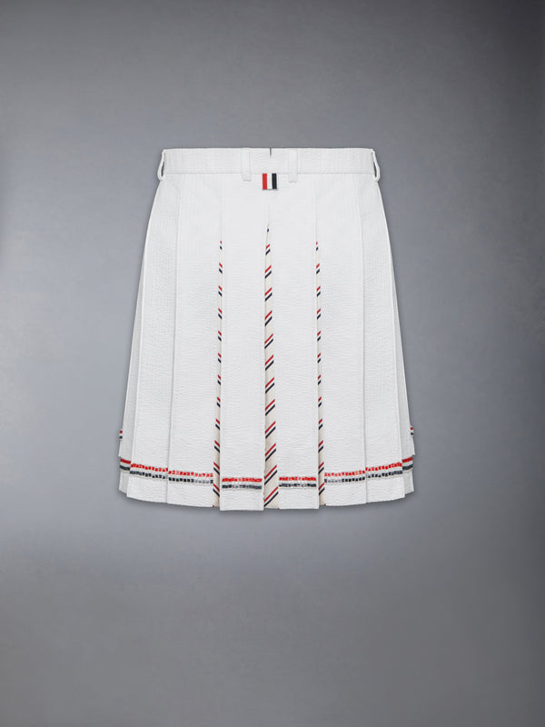 RWB BUGLE BEAD TIPPING LOW RISE PLEATED SKIRT - image 7