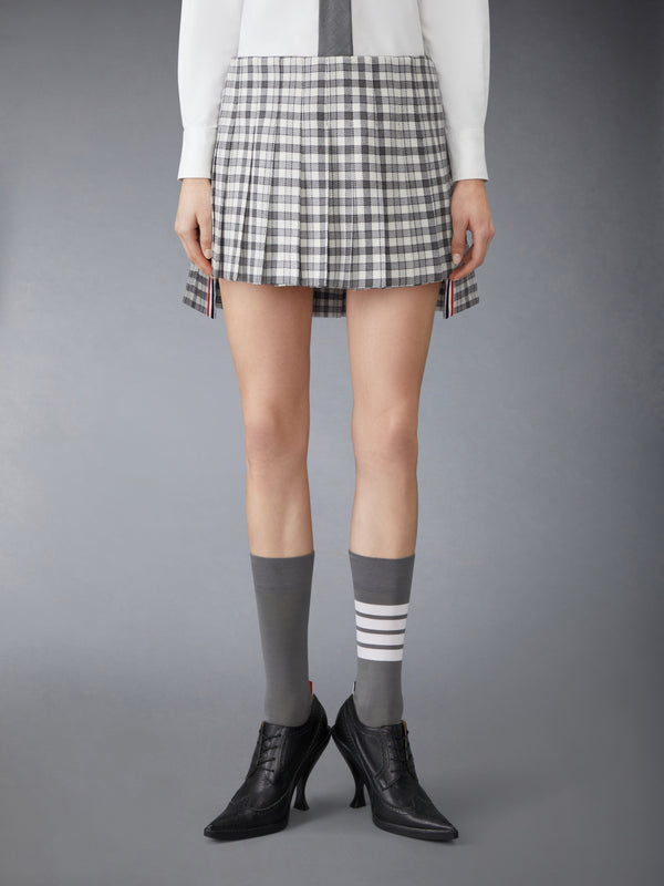 GUNCLUB HEAVY TWILL LOW RISE PLEATED MINI SKIRT - image 1