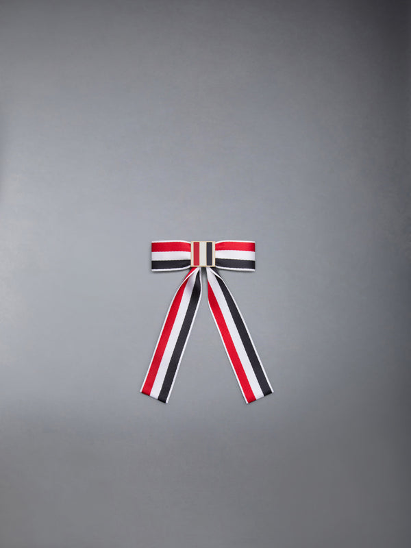 SATIN RWB BOW BARRETTE - featured image