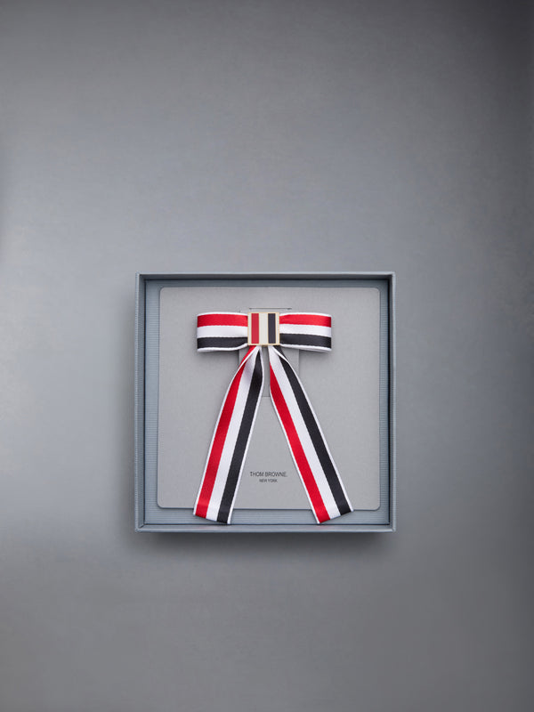 SATIN RWB BOW BARRETTE - image 4