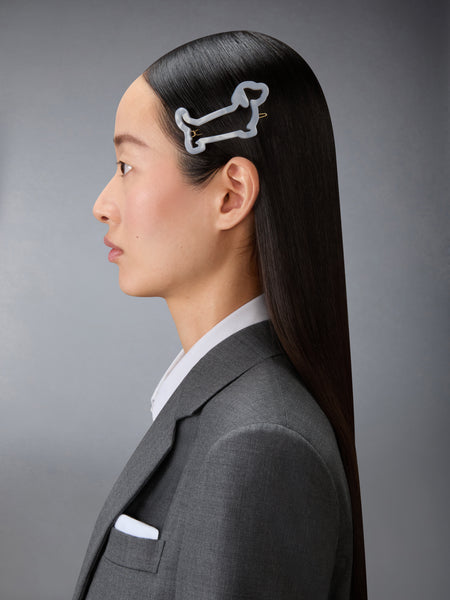 ACETATE HECTOR HAIR CLIP MED GREY