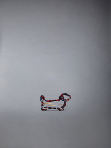 ACETATE HECTOR HAIR CLIP RWBWHT