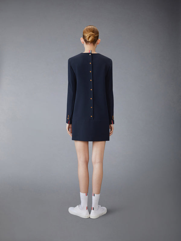 Women's Wool Tech Milano Mini Shift Dress in Navy Size 36