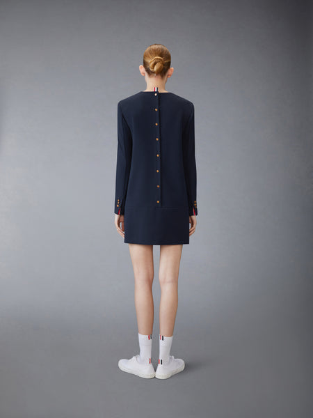 WOOL TECH MILANO MINI SHIFT DRESS NAVY