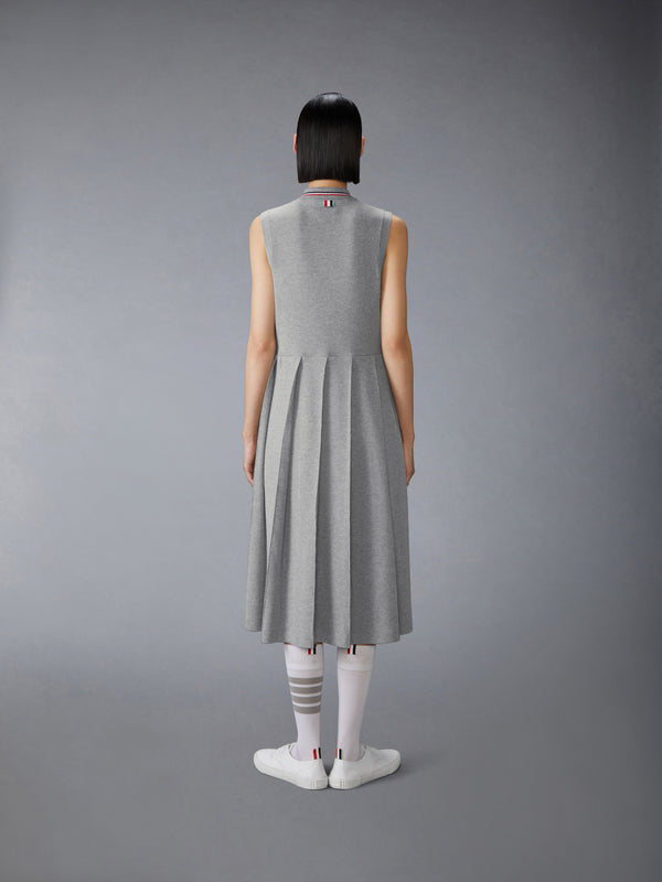 COTTON WAFFLE PLEATED POLO DRESS - image 3