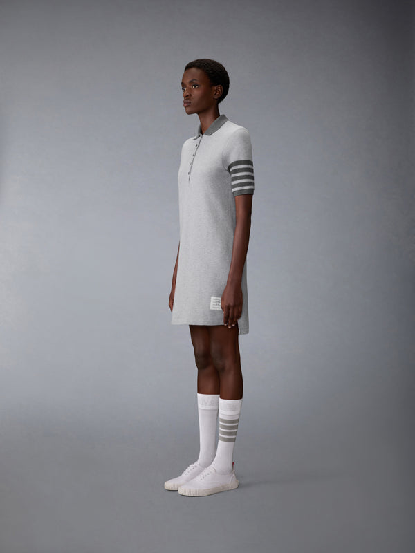 TEXTURED PIQUE 4-BAR POLO DRESS - image 2