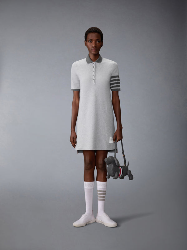 TEXTURED PIQUE 4-BAR POLO DRESS - image 4