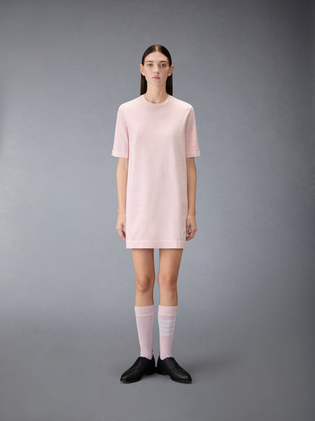 OVERDYED 4-BAR JERSEY TEE SHIRT DRESS LT PINK