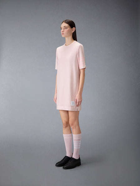 OVERDYED 4-BAR JERSEY TEE SHIRT DRESS LT PINK