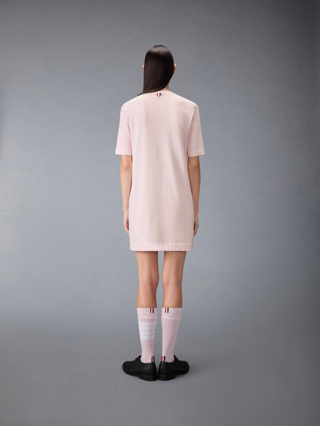 OVERDYED 4-BAR JERSEY TEE SHIRT DRESS LT PINK