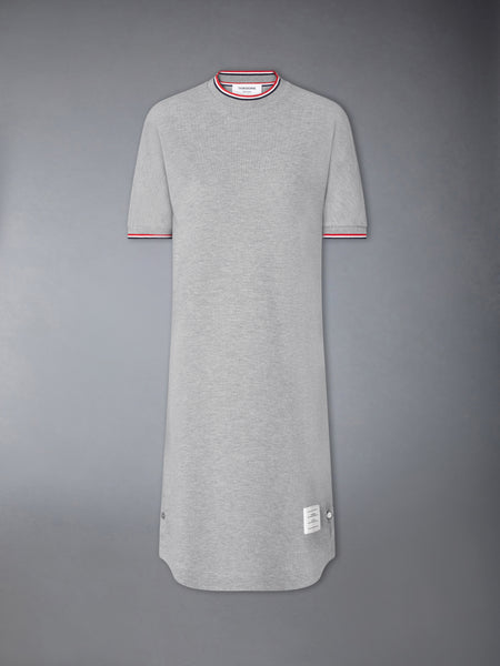 PIQUE DOLMAN T-SHIRT DRESS LT GREY