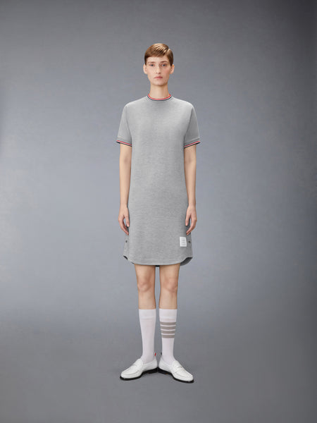 PIQUE DOLMAN T-SHIRT DRESS LT GREY