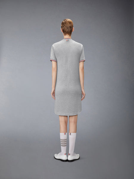 PIQUE DOLMAN T-SHIRT DRESS LT GREY
