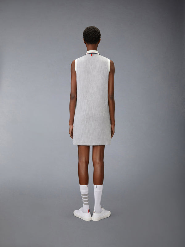 COTTON TWEED SLEEVELESS POLO DRESS - image 3
