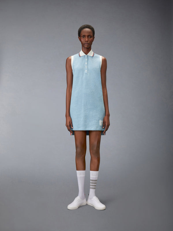 COTTON TWEED SLEEVELESS POLO DRESS - image 1