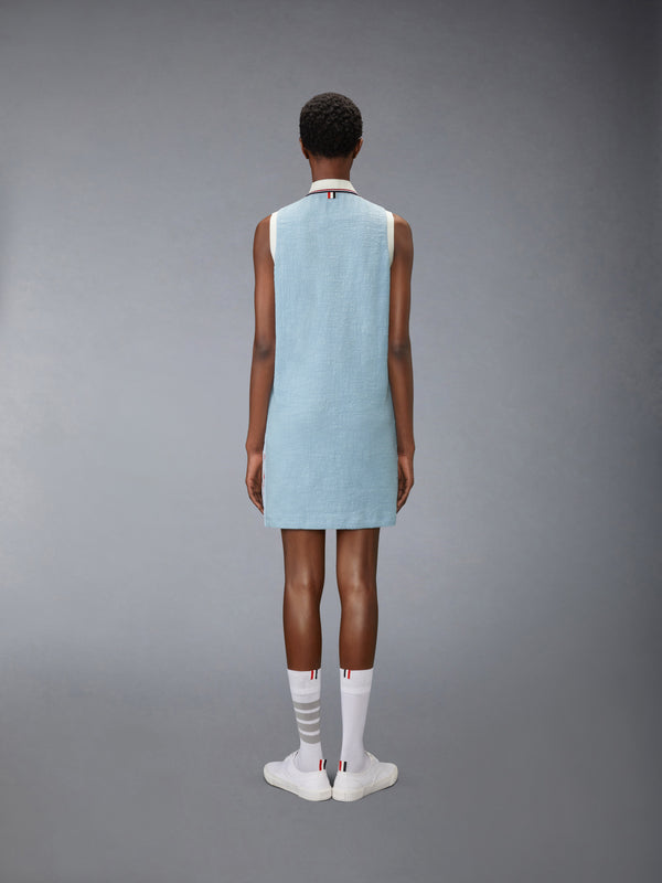 COTTON TWEED SLEEVELESS POLO DRESS - image 3