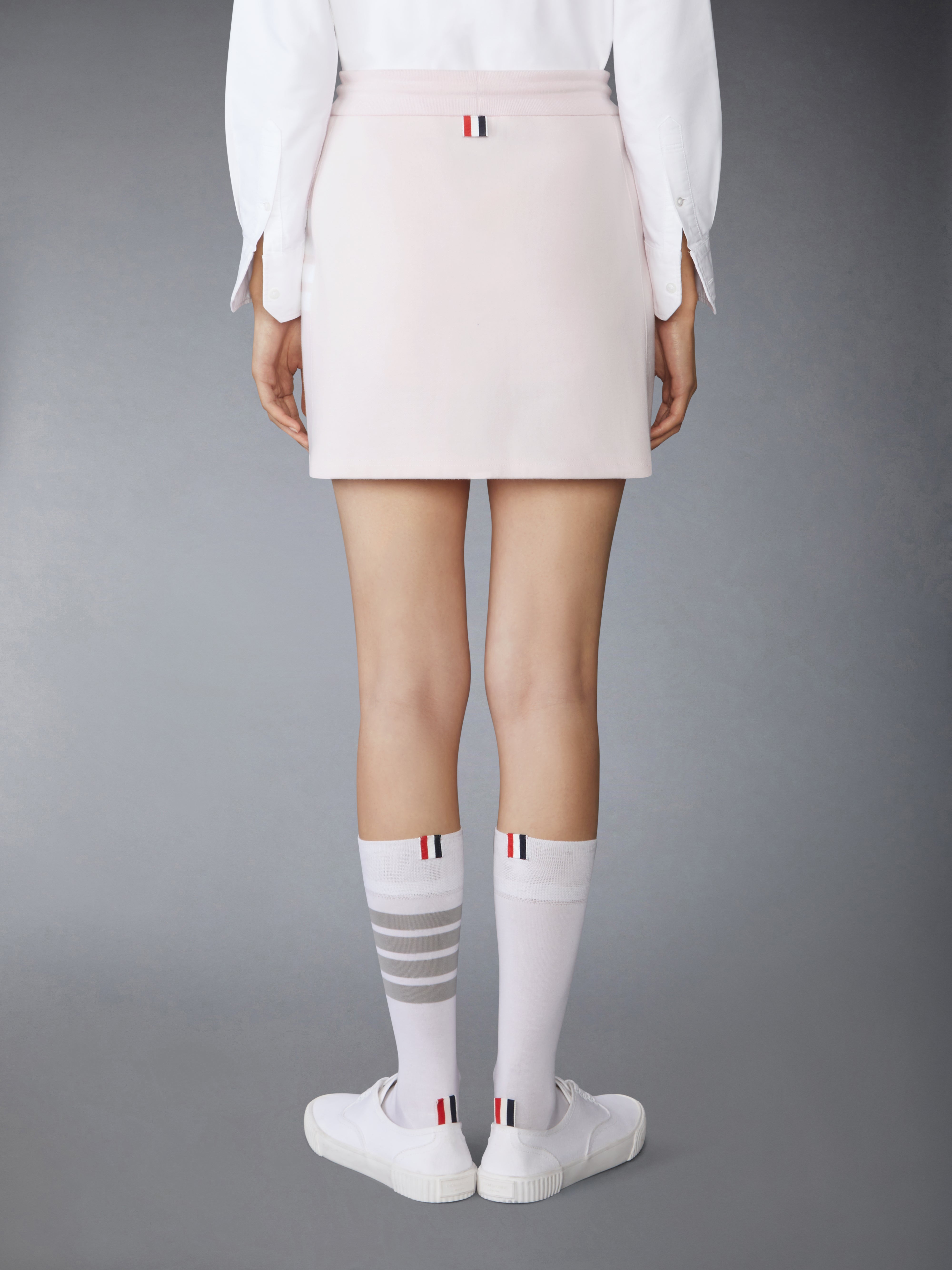 スカート THOM BROWNE Woman Skirt Pink FJK130A03037 680 CLASSIC 4-BAR JERSEY MINI SKIRT | Thom Browne