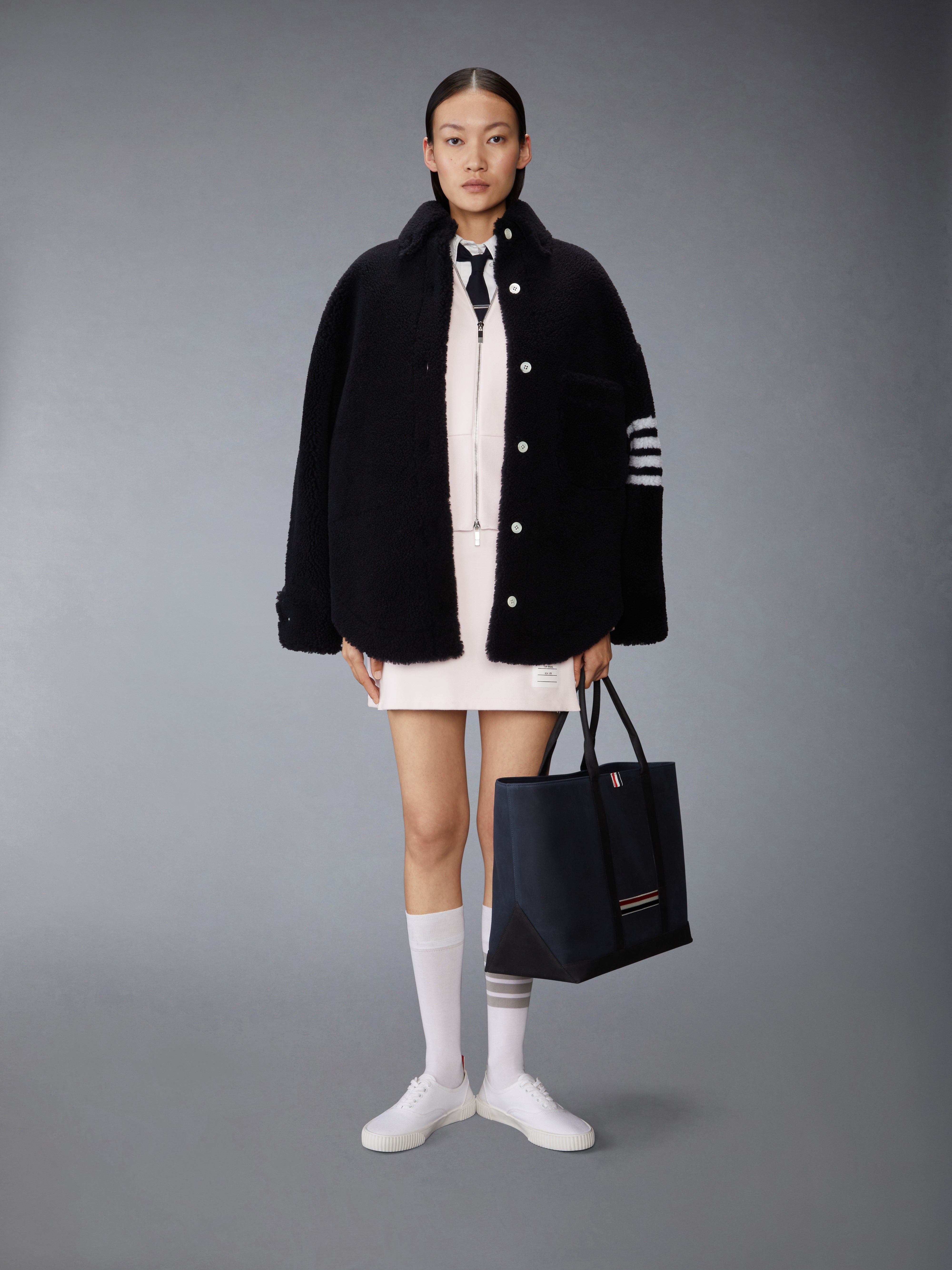 CLASSIC 4-BAR JERSEY MINI SKIRT | Thom Browne