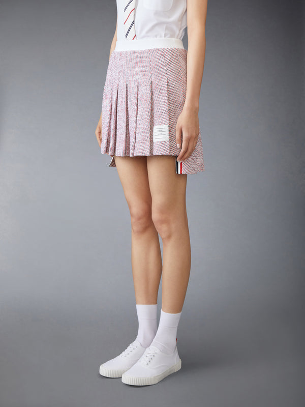 COTTON TWEED MINI PLEATED SKIRT - image 2