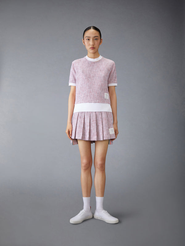 COTTON TWEED MINI PLEATED SKIRT - image 4