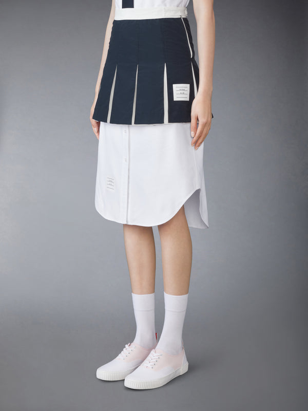 RIPSTOP BOX PLEAT MINI SKIRT
