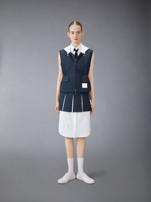 RIPSTOP BOX PLEAT MINI SKIRT