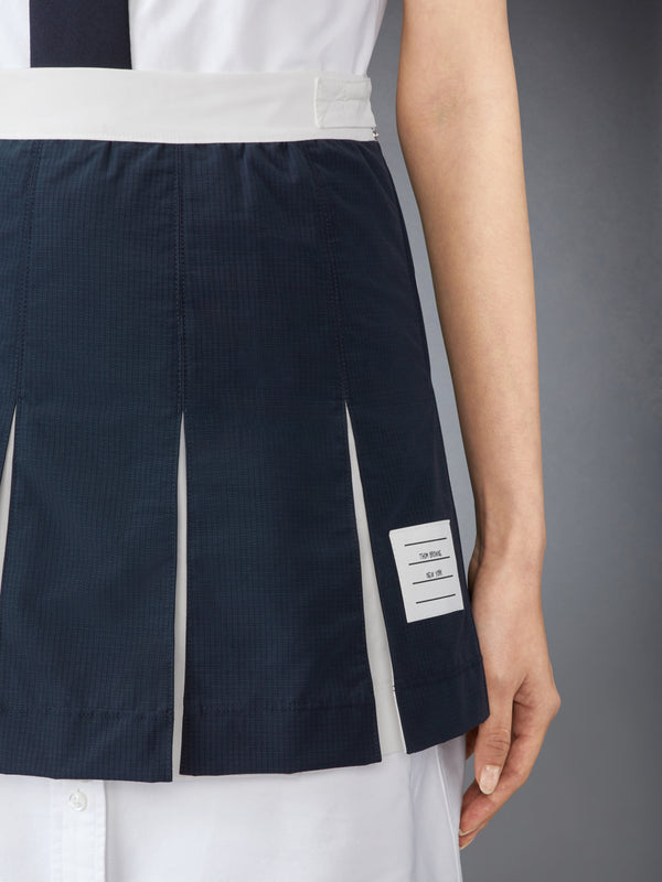 RIPSTOP BOX PLEAT MINI SKIRT