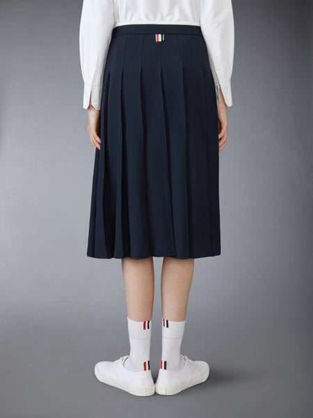 COTTON PLEATED SKIRT NAVY