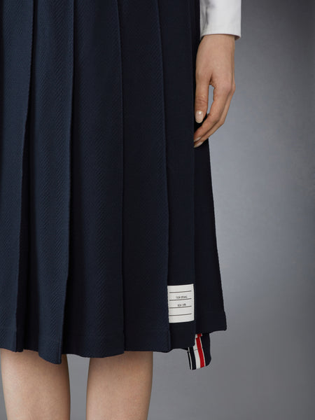 COTTON PLEATED SKIRT NAVY