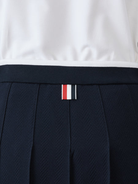 COTTON PLEATED SKIRT NAVY
