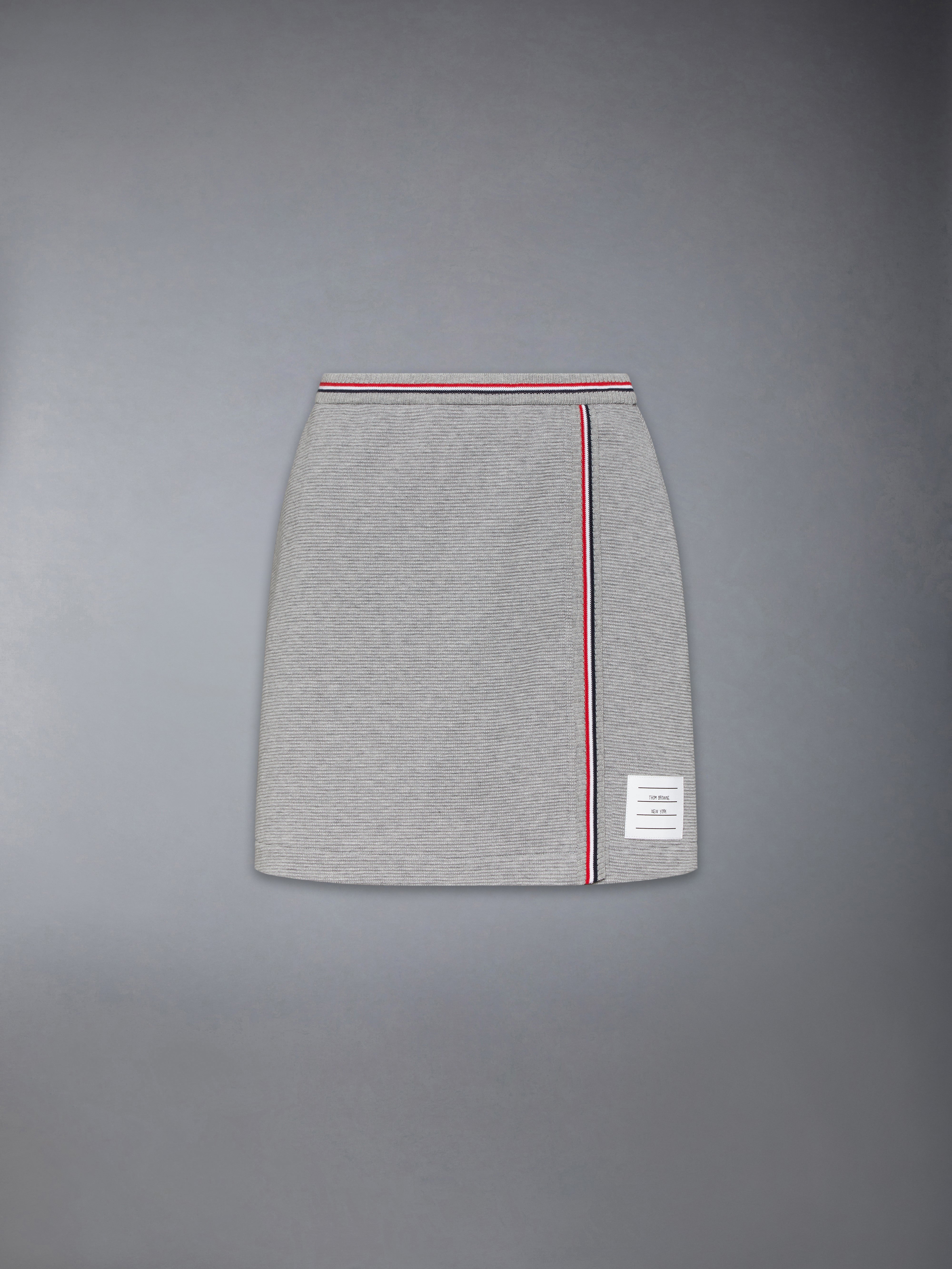 ミニスカート THOM BROWNE Cotton Waffle Mini Wrap Skirt FJK141A J0216 055 Cotton Waffle Mini Wrap Skirt | Thom Browne