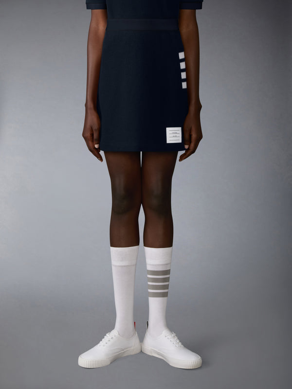 TEXTURED PIQUE 4-BAR BOX PLEAT MINI SKIRT - image 1