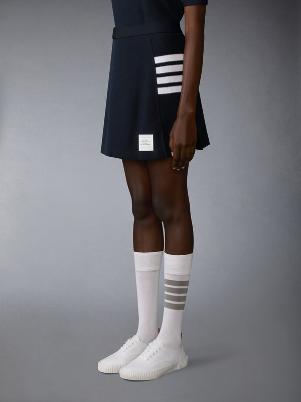 TEXTURED PIQUE 4-BAR BOX PLEAT MINI SKIRT - image 2