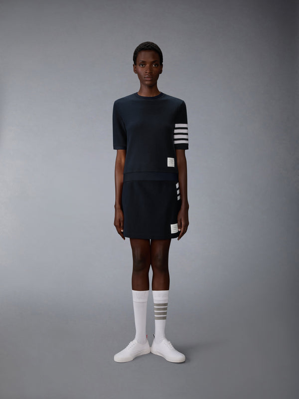 TEXTURED PIQUE 4-BAR BOX PLEAT MINI SKIRT - image 4