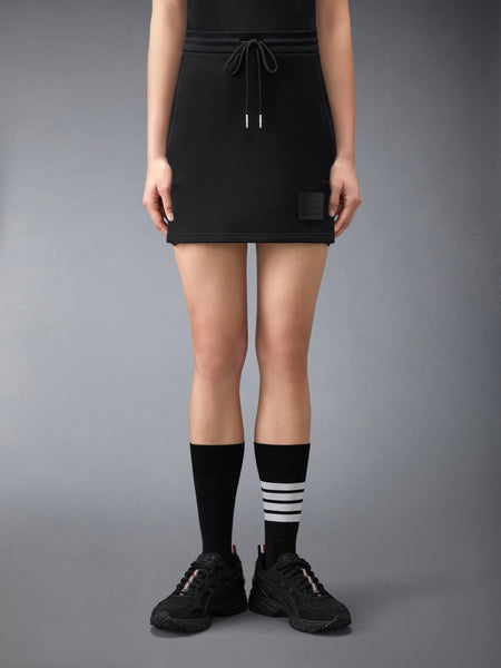 CLASSIC LOOPBACK JERSEY MINI SKIRT BLACK