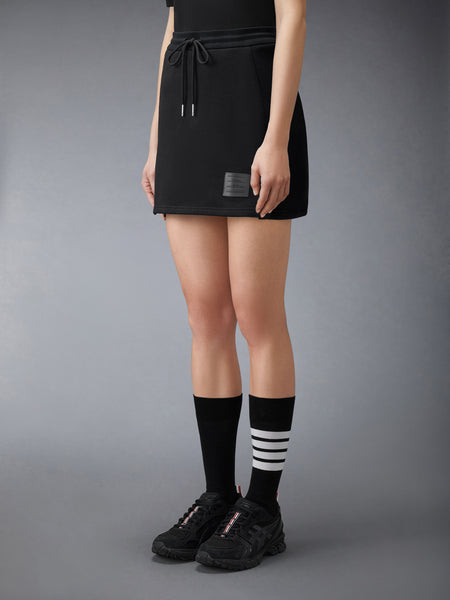 CLASSIC LOOPBACK JERSEY MINI SKIRT BLACK