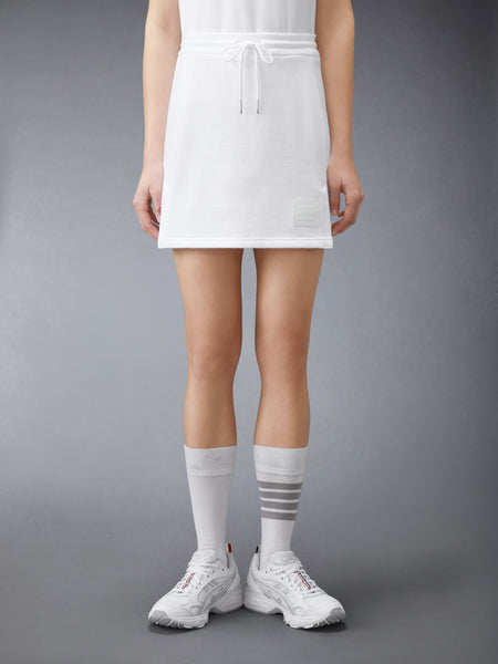 CLASSIC LOOPBACK JERSEY MINI SKIRT WHITE