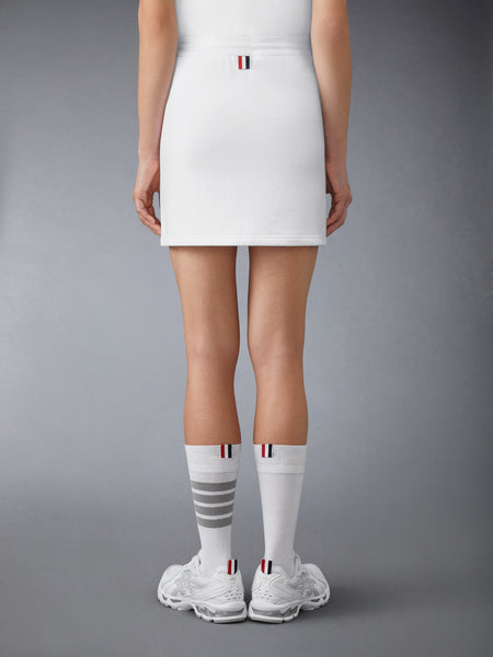 CLASSIC LOOPBACK JERSEY MINI SKIRT WHITE