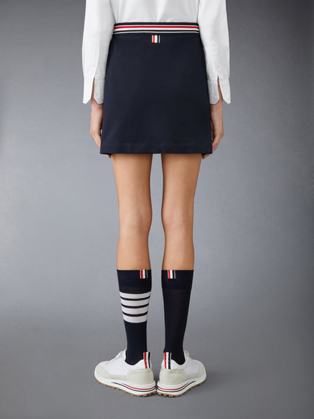PIQUE RWB TRIM WRAP SKIRT NAVY