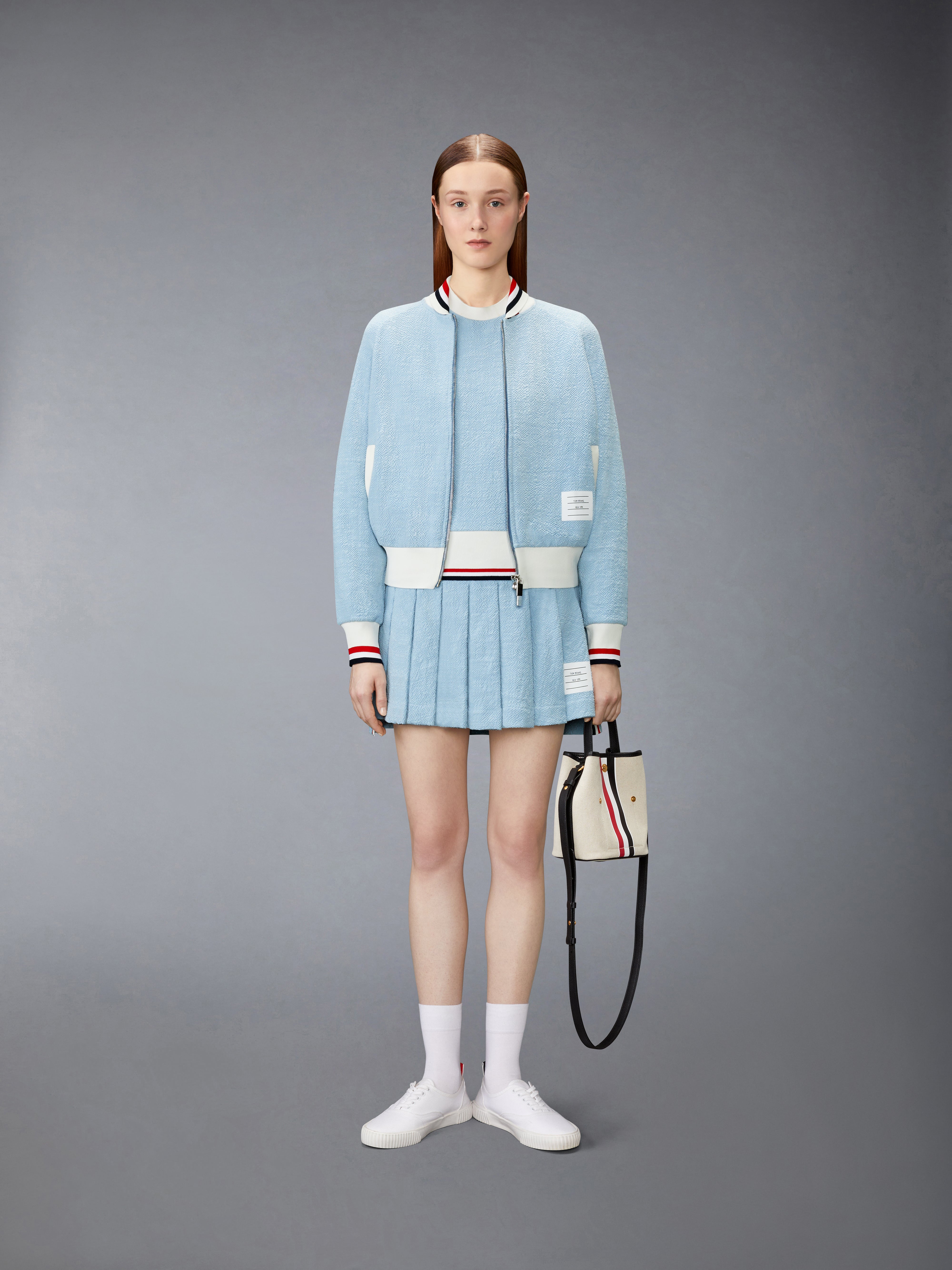 コットンツイード プリーツ ミニスカート | Thom Browne